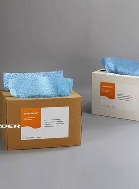 YON332B蓝色皮纹抽取式/盒装吸水吸油擦拭布3吸油树工业擦拭布