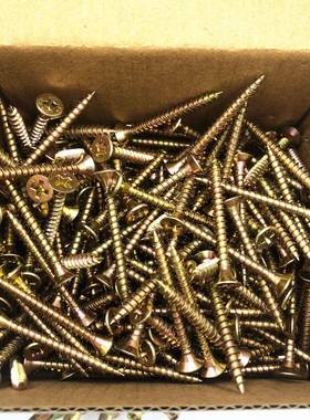 盒装工高度自攻螺纤丝维板钉黄色CZR快厂丝强彩锌家具自攻钉