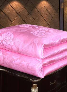 全蚕丝被桑蚕丝棉贡缎提春秋被母被加厚子冬被芯单双人宿RPQ舍花