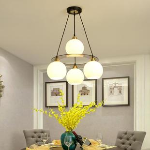 餐厅灯简现创意吊灯le38818d水晶灯三四头圆代形厅客厅灯吧台约灯