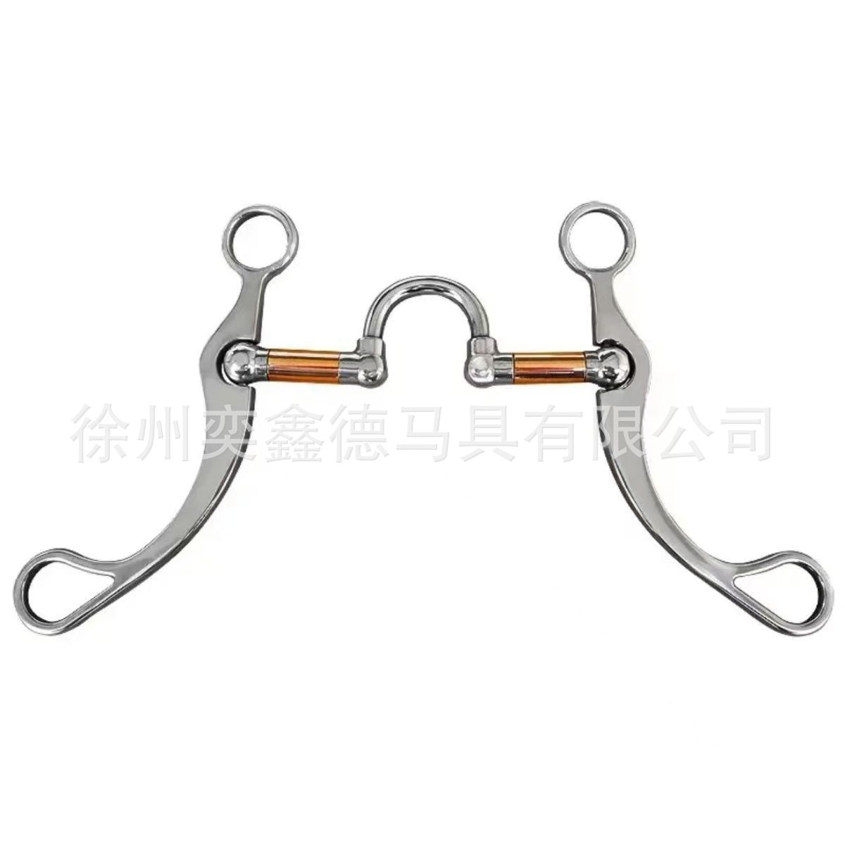 专业生产马术用品不锈钢西部马口衔马嘴套红铜管西式马嚼子衔马具
