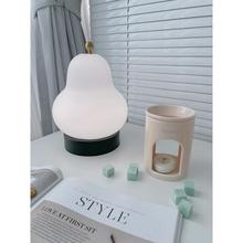 式法奶油风梨子小夜摸灯卧室床头客装厅书房AK1007充电可触氛围感