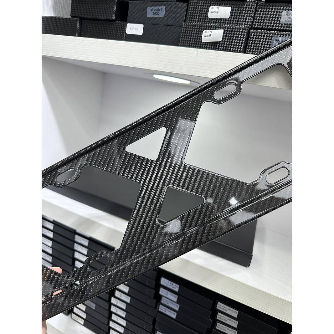 新交规牌边框碳纤牌维照框新车能源牌照车牌套保护架框IXG蓝牌