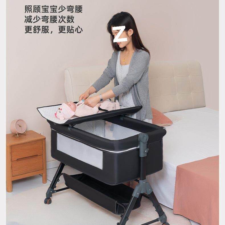 宝宝小厂家直供床婴婴儿摇床大可调多功能儿床拼接床新生儿移动摇