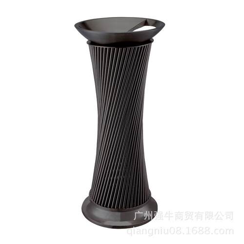 酒店大堂玫瑰金色垃圾桶时管尚小腰不锈钢艺术钢蛮带座地烟CYN灰