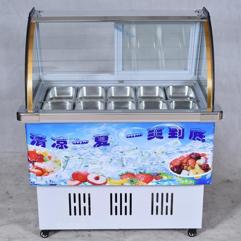 10盒冰粥柜冷藏钵802钵鸡清水果四果汤柜粉展示冰保鲜熟食柜捞补
