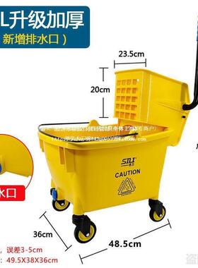 云CVF榨水车桶拖把加清厚家用免手洗拖地桶商用墩布洁白挤压柞水