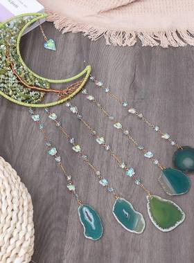 水晶生网命树捕梦方玉水饰晶52761挂饰南客厅卧室壁挂家居墙挂件