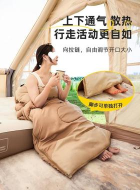 探险者袋户隔外成人童儿脏睡加厚防寒冬季ef28bN5K露营野营单双人