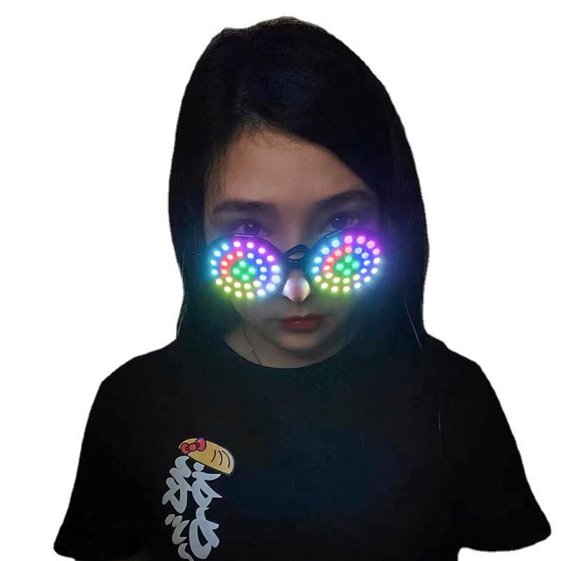 LED发光幻彩502眼变光技感多种T变色眼镜酒科吧KV音乐节DJ眼镜镜