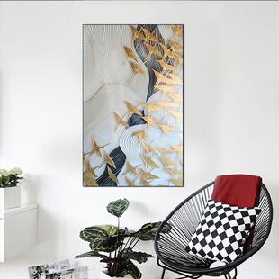 玄关装饰画喷绘装饰画酒帆店堂装饰布喷绘无框画新中ZHN大式挂画