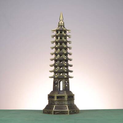 铜昌文塔八卦文昌九层文昌摆塔件家塔URL居书桌摆件