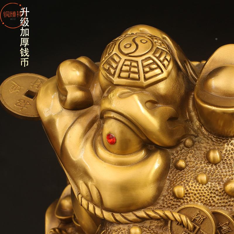 工厂批铺发八方UAX来财金蟾件开业店家居摆客金蝉礼品铜金蟾摆件