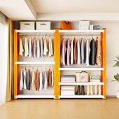 货易架衣柜18165用开放式 衣帽架出多租房简组装 挂衣架层自由组家