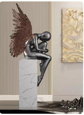 艺贝现塑代创厅意雕摆件落地板天使人物酒店大堂艺术品样DS-2023-
