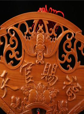 桃木天件官赐对福吉星高照牌挂木雕摆件大门口家B466居客匾厅门门