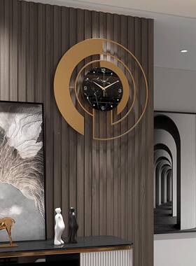 ZMN北奢欧饰现代轻尚客时厅钟表挂钟家用装简约玄关艺术创意网红