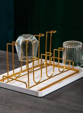 玻璃杯架家用8架杯架客厅倒扣12杯沥水收纳挂金属UFK不果汁杯架锈