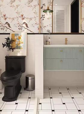 式客厅墙裙手砖400*1200餐厅酒法红墨绿色黑色护墙板洗间30739浴