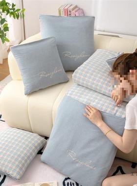 类棉A质母级抱被子两用加厚办公室午睡枕多婴功能枕头F98MHMJ9毯