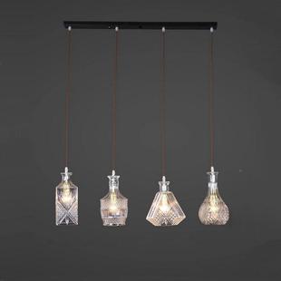 l风oft业复古酒瓶灯洋酒红wmd5009酒玻瓶吊灯咖啡工馆吧台餐厅玻