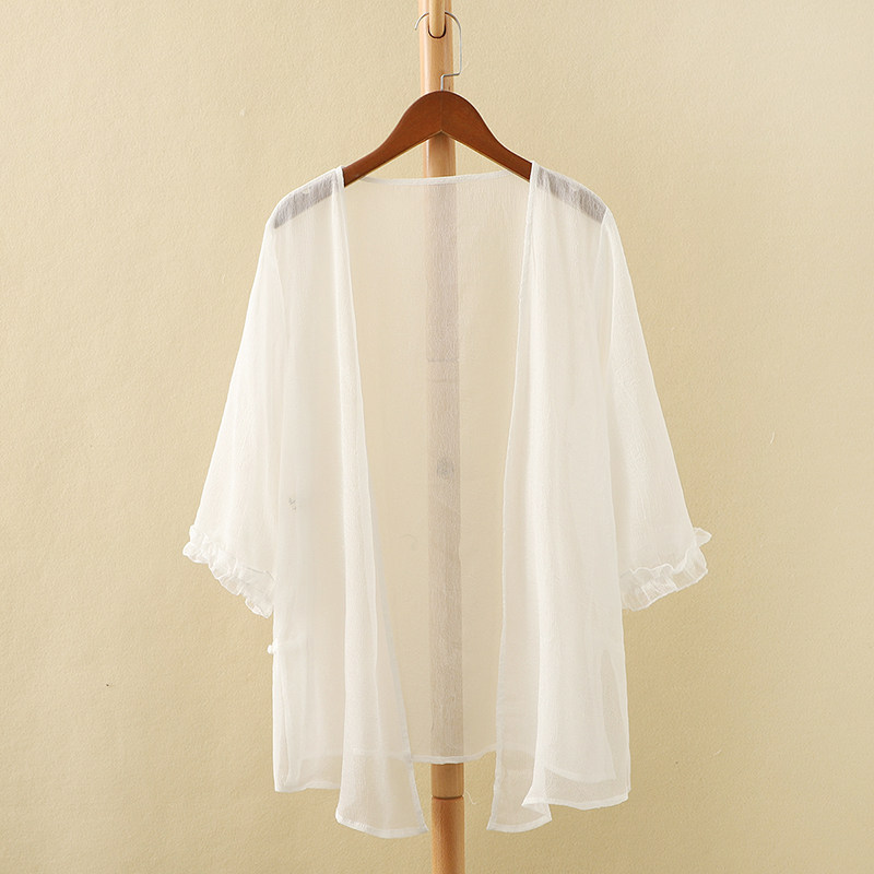 仙气雪纺防晒衣文艺范披肩夏季配裙子外搭开衫女短款外套宽松薄款,女装/女士精品,短外套,淘宝优惠券,粉丝福利购,淘宝优惠卷