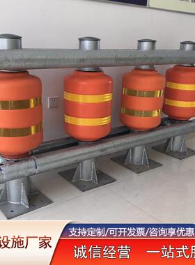 旋转式黄色EVA滚转筒转子筒防撞桶护栏高速公路旋转桶防护栏
