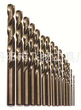 15支套1.5-10mmM35含钴不锈钢开孔高速钢全磨烤黄直柄麻花钻套装