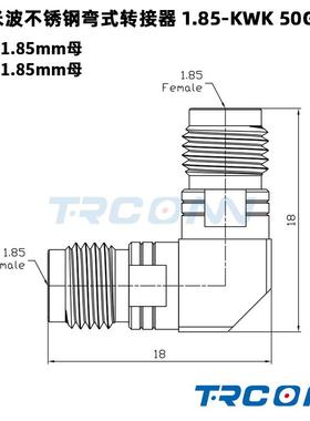 促销RF测试弯式射频同轴连接器1.85-KWK转接器转接头1.85mm母转母