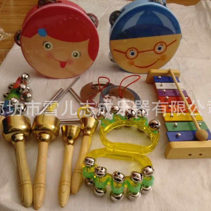 奥尔夫乐器玩具组合9件儿童打击乐器套装教具音乐早教玩具