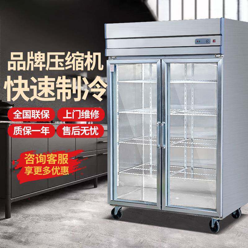 冷藏展示柜商用四门冰箱超市餐饮保鲜柜冰柜两门饮料柜双温柜冰柜