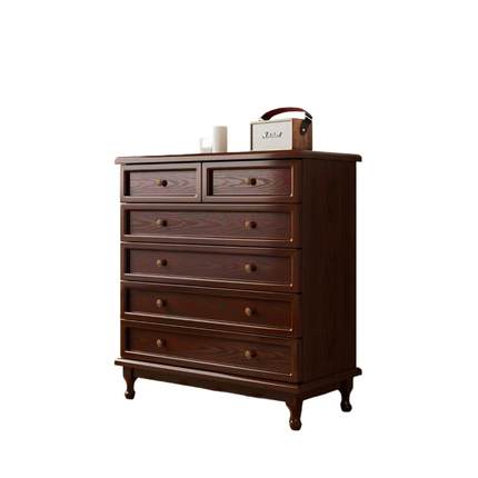 实木收斗美式斗YMR抽柜卧室五斗柜屉纳柜美式五柜斗橱客厅柜子储