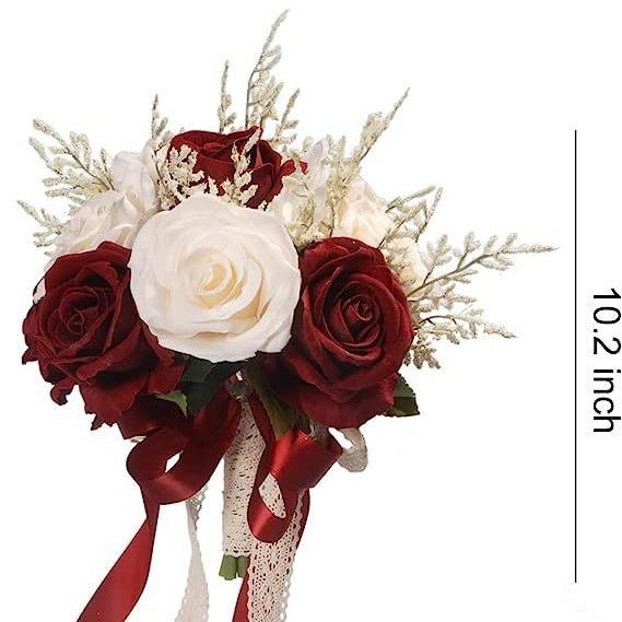 新玫瑰娘花手捧花束仿真花婚礼创M369意西花式婚庆用品婚纱拍照假