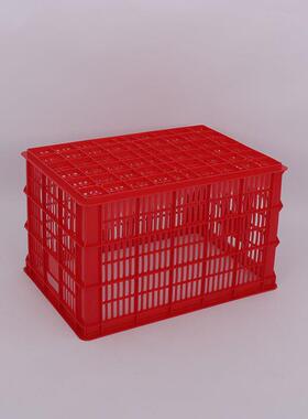 全AAD新料红色塑料框68厚0果红色塑大料框水长方形周转筐篮子号加