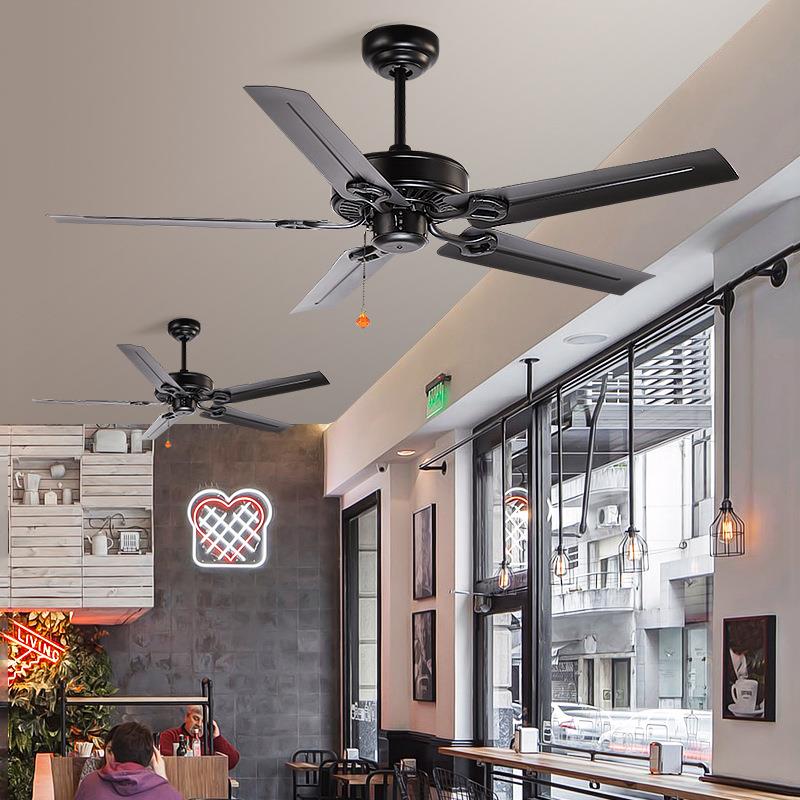 风大风工业无灯力吊扇美式复古餐厅顶扇吊欧式跨境客厅家用电风扇