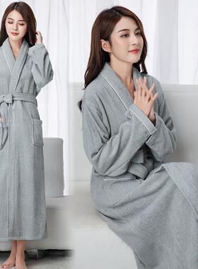 毛巾巾料浴袍男女情侣睡袍酒吸店棉L水浴衣冬季做O1932GO