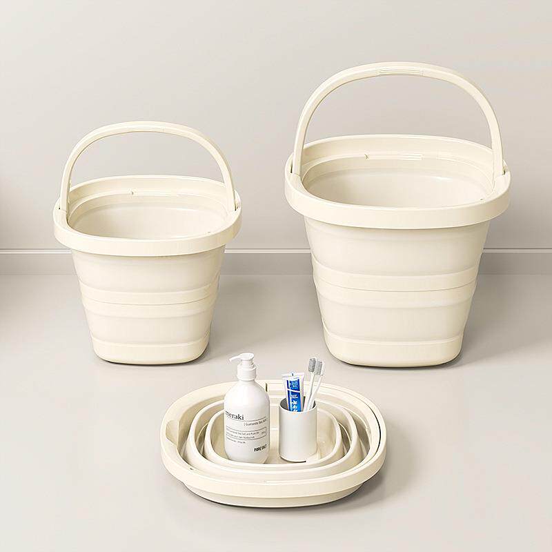 可折叠水桶家用加厚耐用学生宿舍手提桶户外钓鱼旅行便携塑料水桶