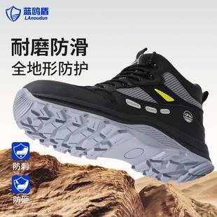 高帮绒防滑钢男头安全工 防砸加防刺穿耐OXF鞋 冬季 蓝鸥盾磨劳保鞋