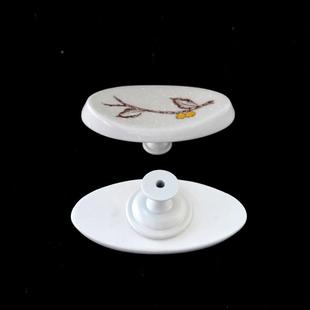 新中式 柜手门单孔拉中古风把衣柜门手创意瓷FXL陶抽屉长型拉手美