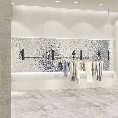 档服高店不锈钢拉装丝银悬示挂HIP吊架服装展架橱窗钢丝绳吊架衣