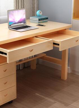 电桌全童实木台式脑书桌经济儿学生写S111010L字桌原木初型高中学