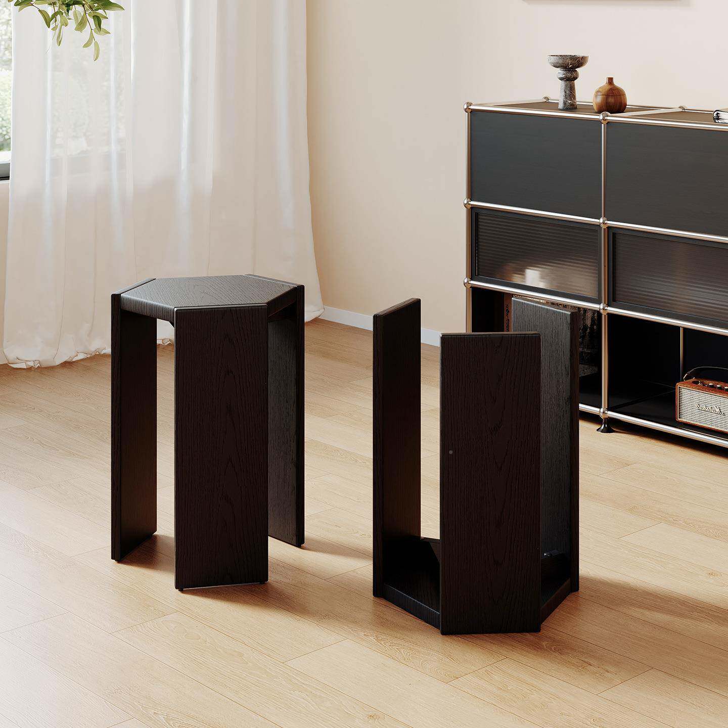 实木凳家用可叠放两栖序凳TCM加厚组合子几叠叠秩凳沙发边叠叠乐