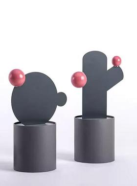 现代EAX楼约样板装间绯牡丹仙人掌摆件售处ins风幼儿园饰简柜软装