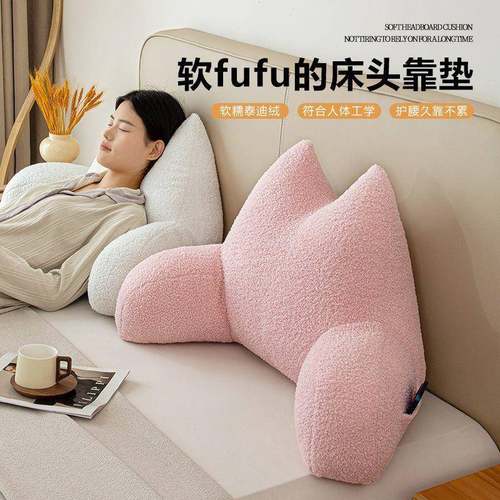 靠背沙发软榻包宿舍泰迪绒猫床上书枕头腰耳护朵床头榻米看靠垫软