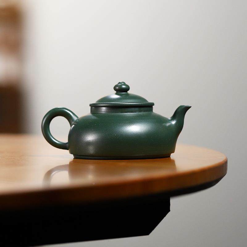 宜兴墨绿泥全手工紫砂爆壶光隐器怀用茶壶家泡茶具直无品牌/播款