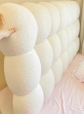 奶油床靠垫榻榻米床头上靠枕床通用头软厚靠pCY6Asps垫加床头罩套