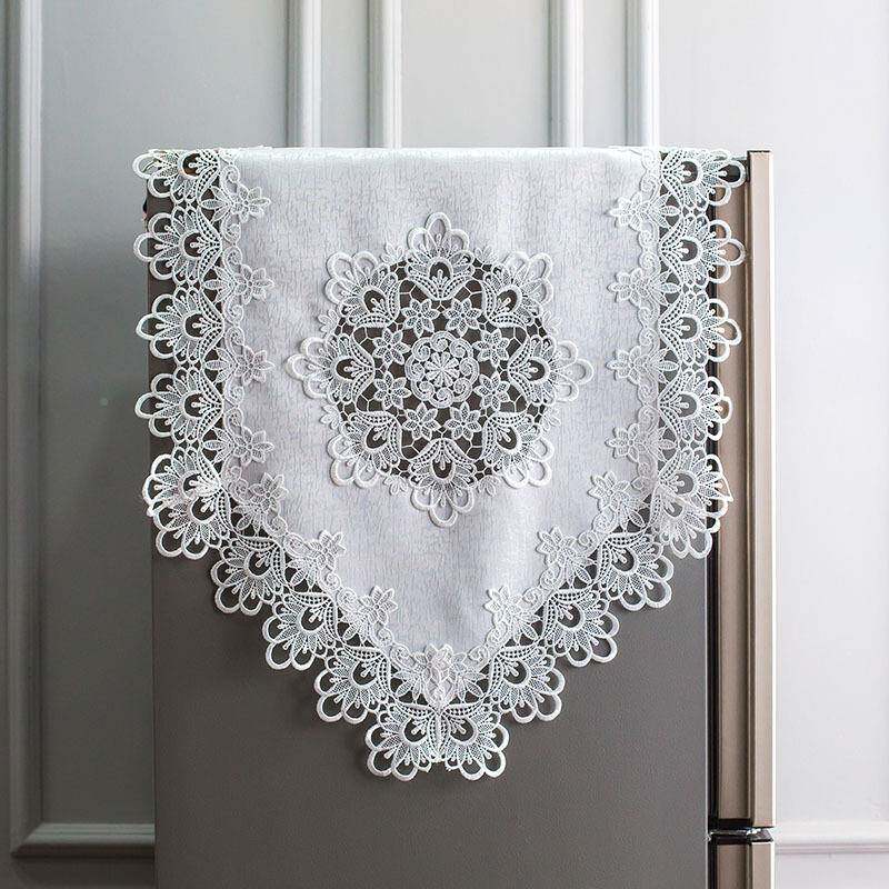 丝冰洗箱防盖布欧式对开门单双开门T80322-1冰箱防尘罩衣机蕾尘布