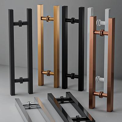 玻璃封门拉手大门把手锈钢方管无指纹加厚k釉tv有不框VXO地弹门木