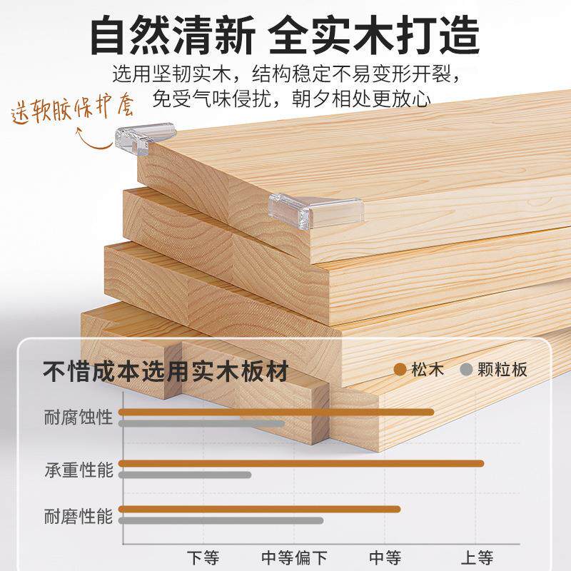 全实木自由组合书架书置物落地一面墙多层一体G3L整墙收纳满架家