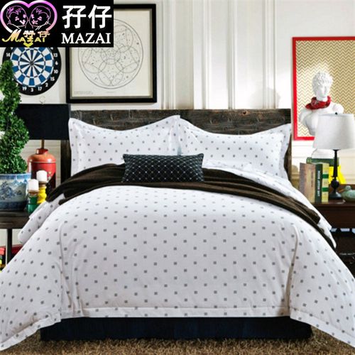 钦州定制纯棉宾馆客房布草四件套 南宁酒店民宿床上用品床单被套